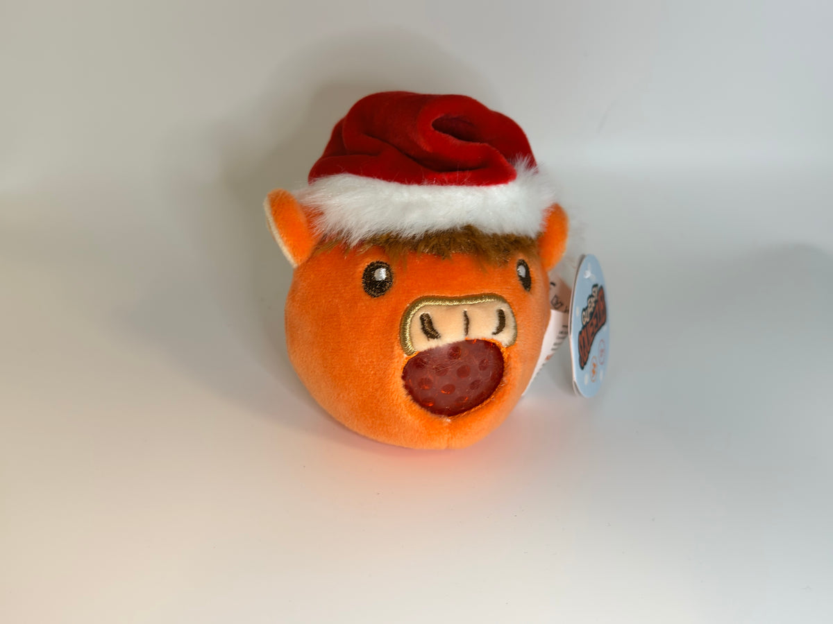 Squeezes Christmas Highland Cow Plush